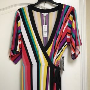 New striped long wrap dress  beautiful